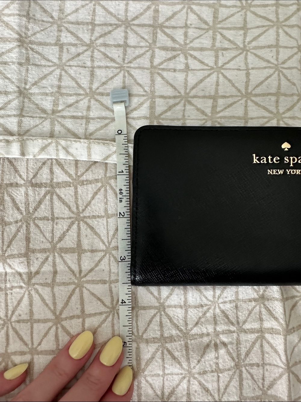 kate spade Black Saffiano Wallet with Gold Logo - Picture 2 of 5